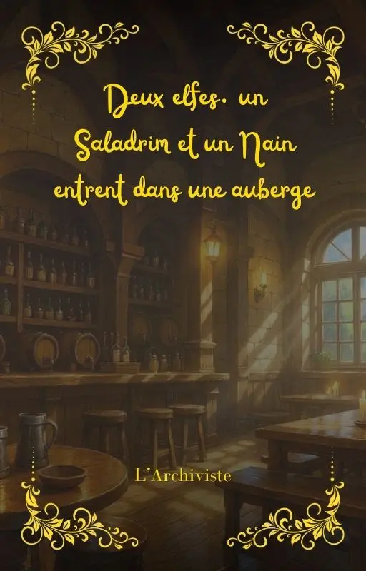Deux Elfes, un Saladrim et un Nain entrent dans une auberge