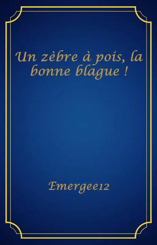 Un zèbre à pois, la bonne blague !