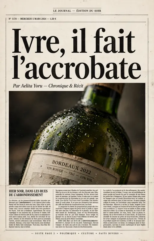 Ivre, il fait l’acrobate