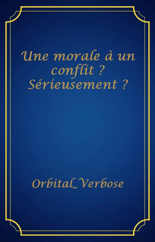 Une morale à un conflit ? Sérieusement ?